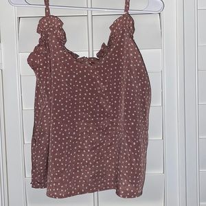 White Polka dot Tank top,Size S,never worn
